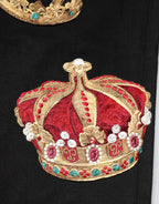 Dolce & Gabbana Black Baroque Royal Men Dress Trouser Pants - Zeiniez