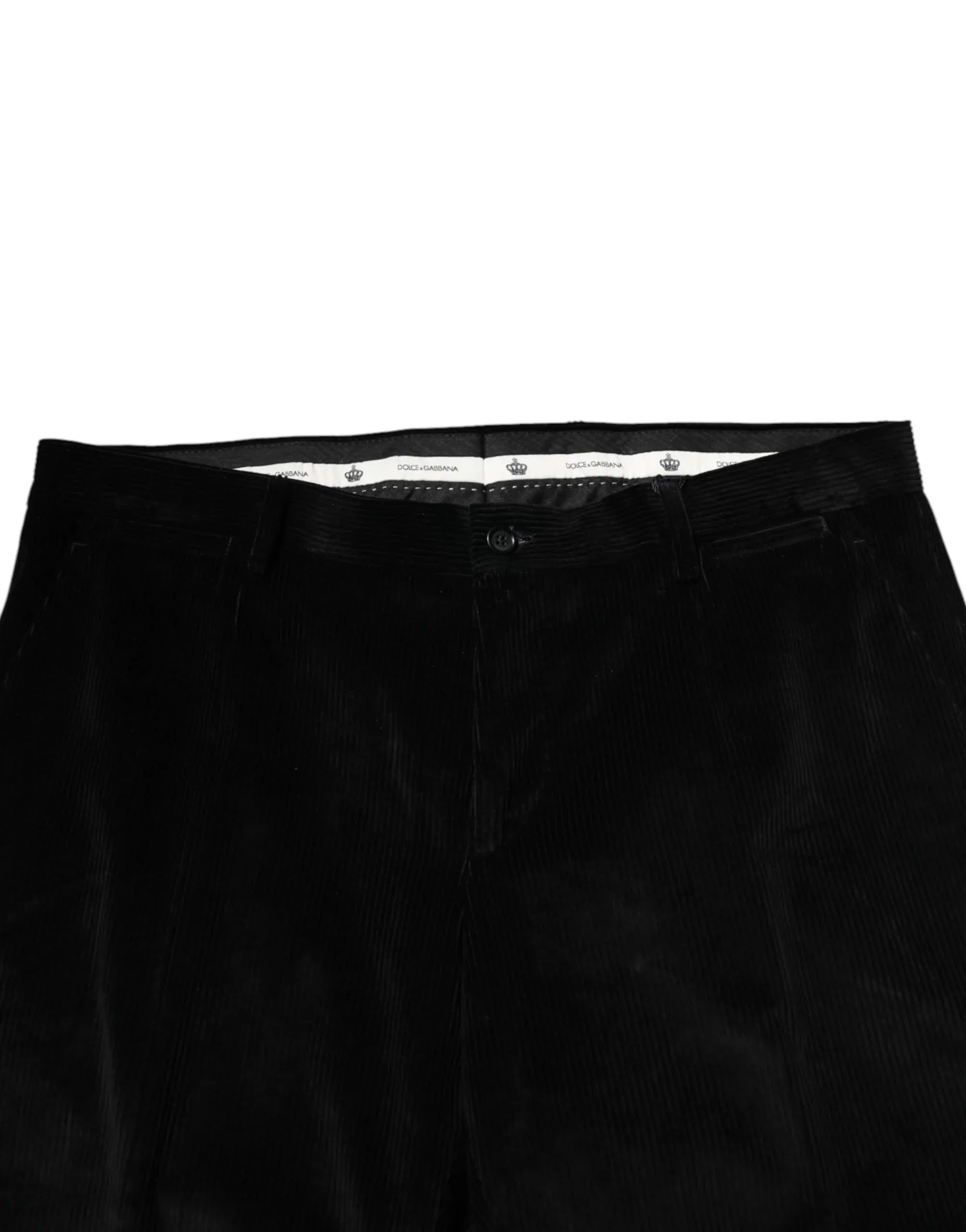 Dolce & Gabbana Black Cotton Men Dress Formal Trouser Pants - Zeiniez