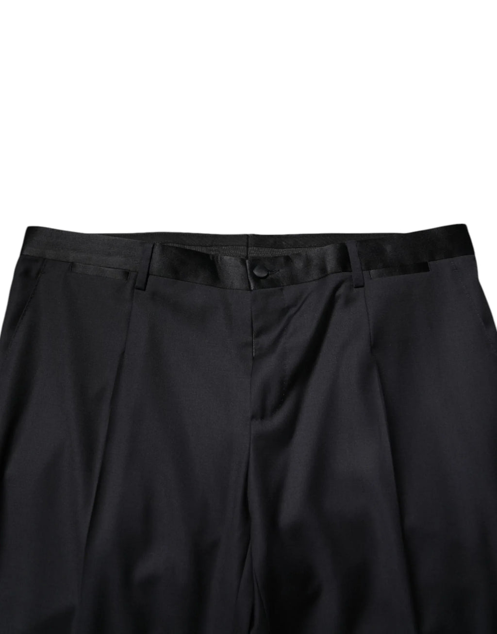 Dolce & Gabbana Black Wool Men Formal Dress Trouser Pants - Zeiniez
