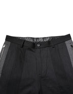 Dolce & Gabbana Black Gray Cotton Dress Formal Trouser Pants - Zeiniez