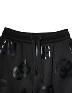 Dolce & Gabbana Black Logo Cotton Bermuda Sweatshorts Shorts - Zeiniez