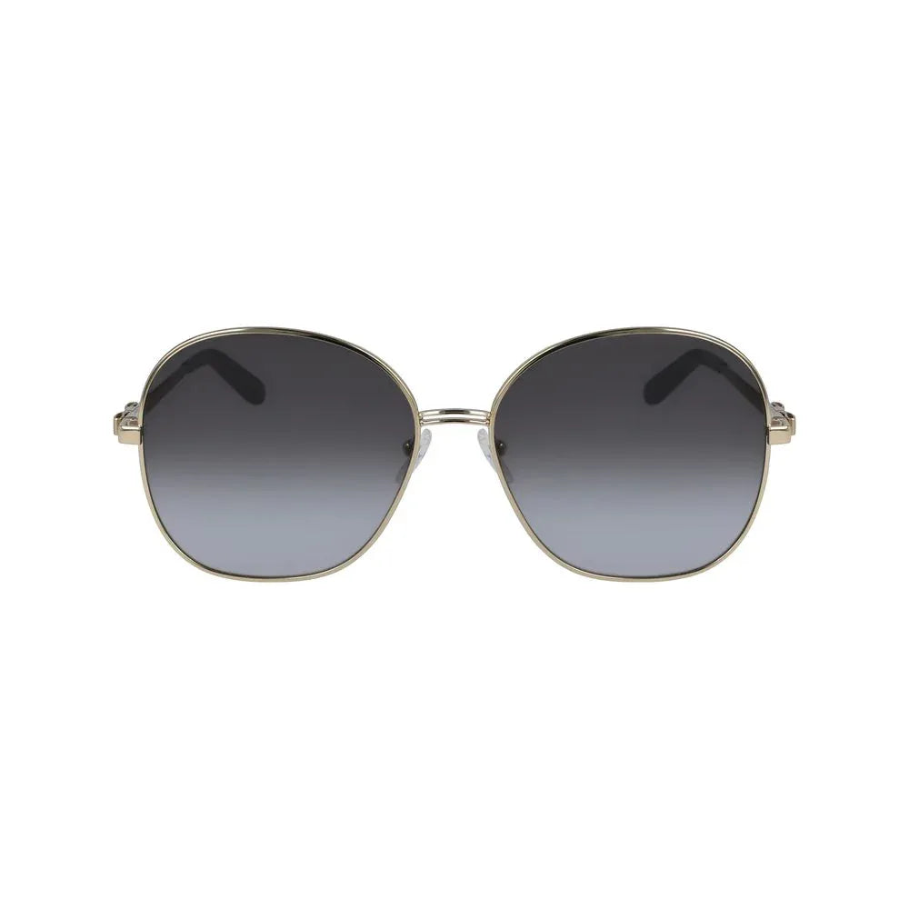 Salvatore Ferragamo Gold Metal Sunglasses - Zeiniez