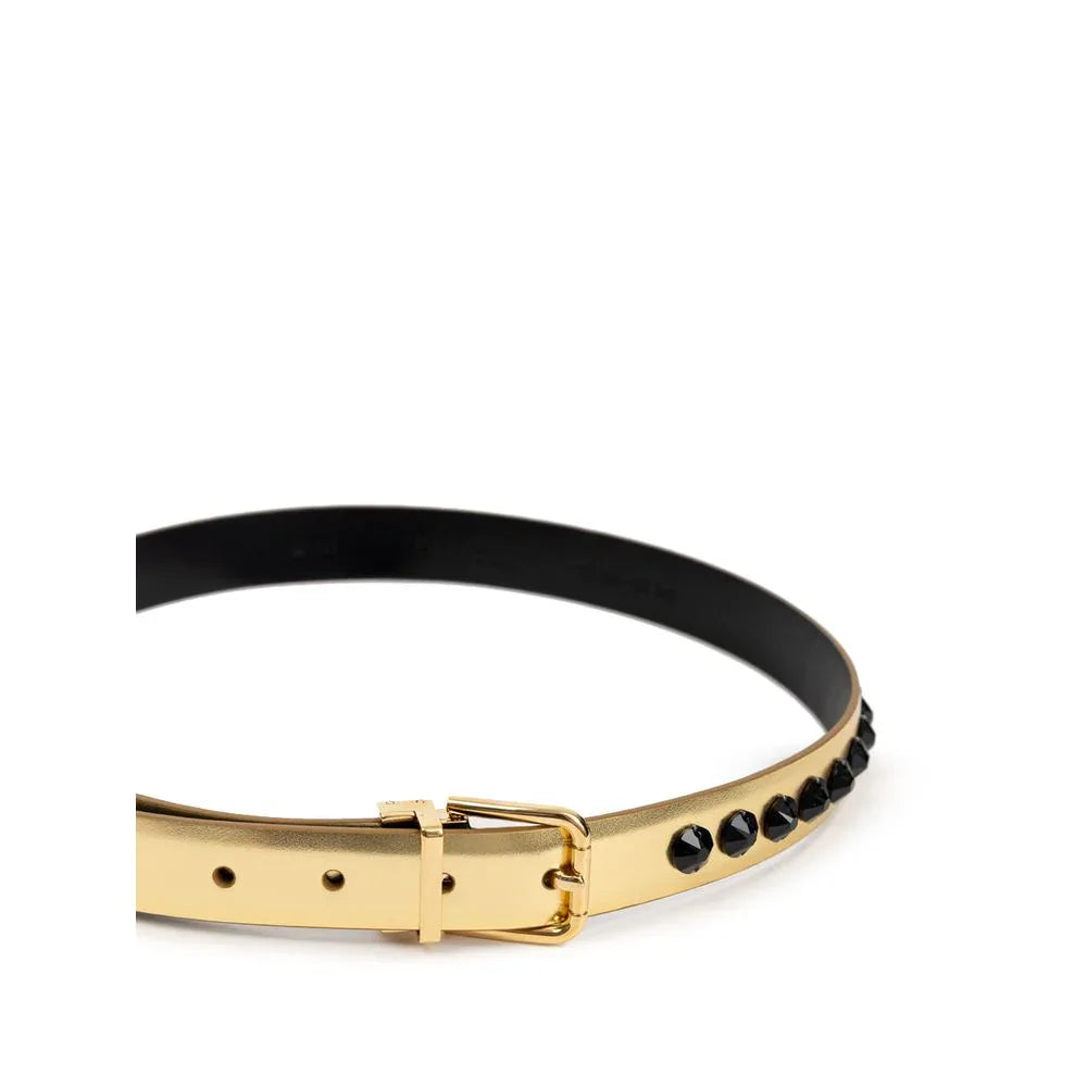 Dolce & Gabbana Gold Leather Regular Belt - Zeiniez