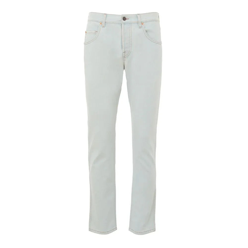 Gucci Blue Cotton Relaxed Fit Jeans - Zeiniez