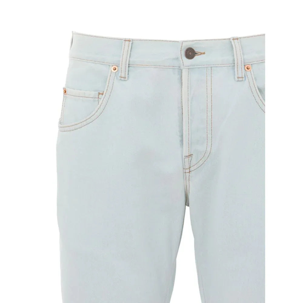 Gucci Blue Cotton Relaxed Fit Jeans - Zeiniez