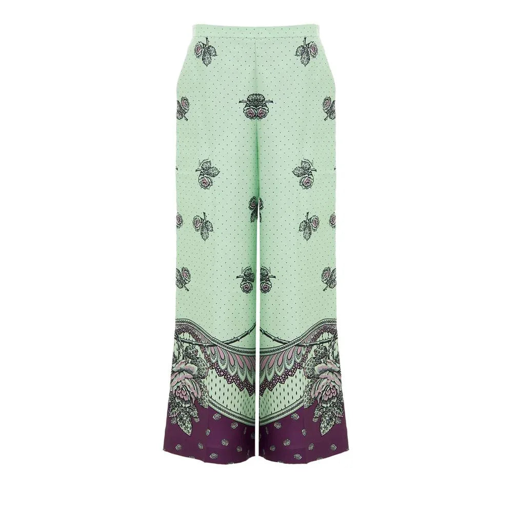 Gucci Green Silk Casual Pants - Zeiniez