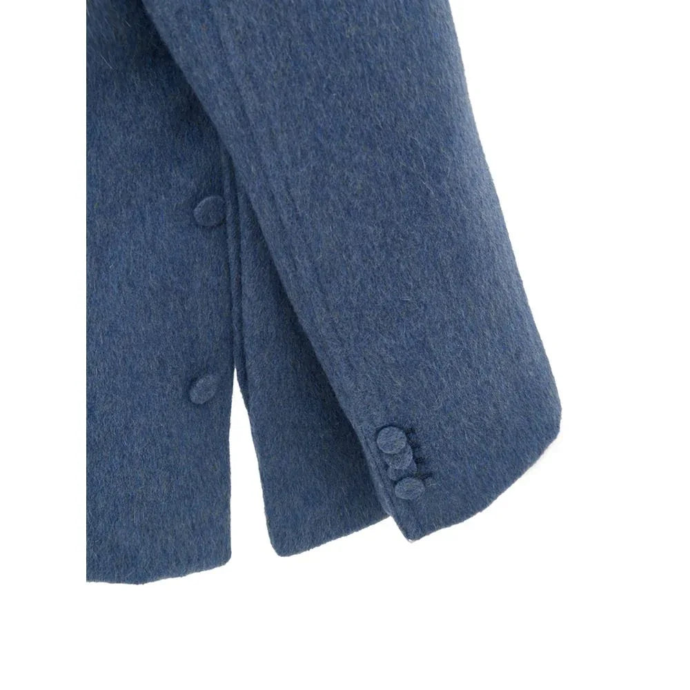 Gucci Light Blue Wool Coat - Zeiniez