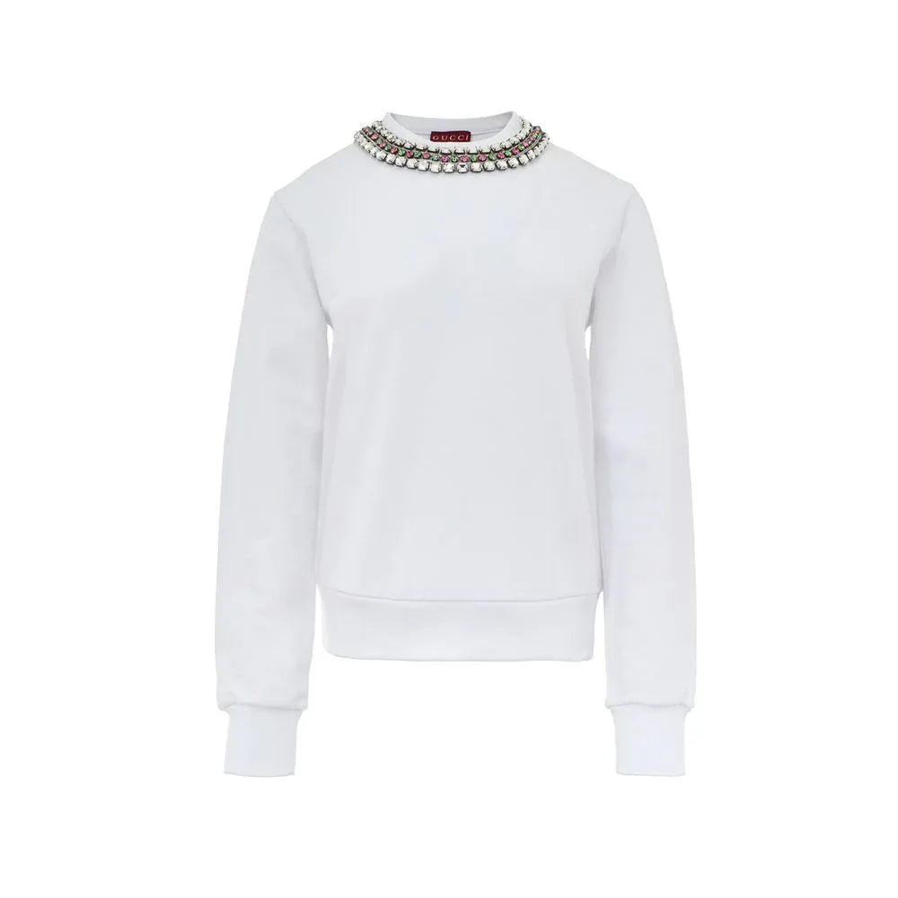 Gucci White Cotton Sweatshirt - Zeiniez