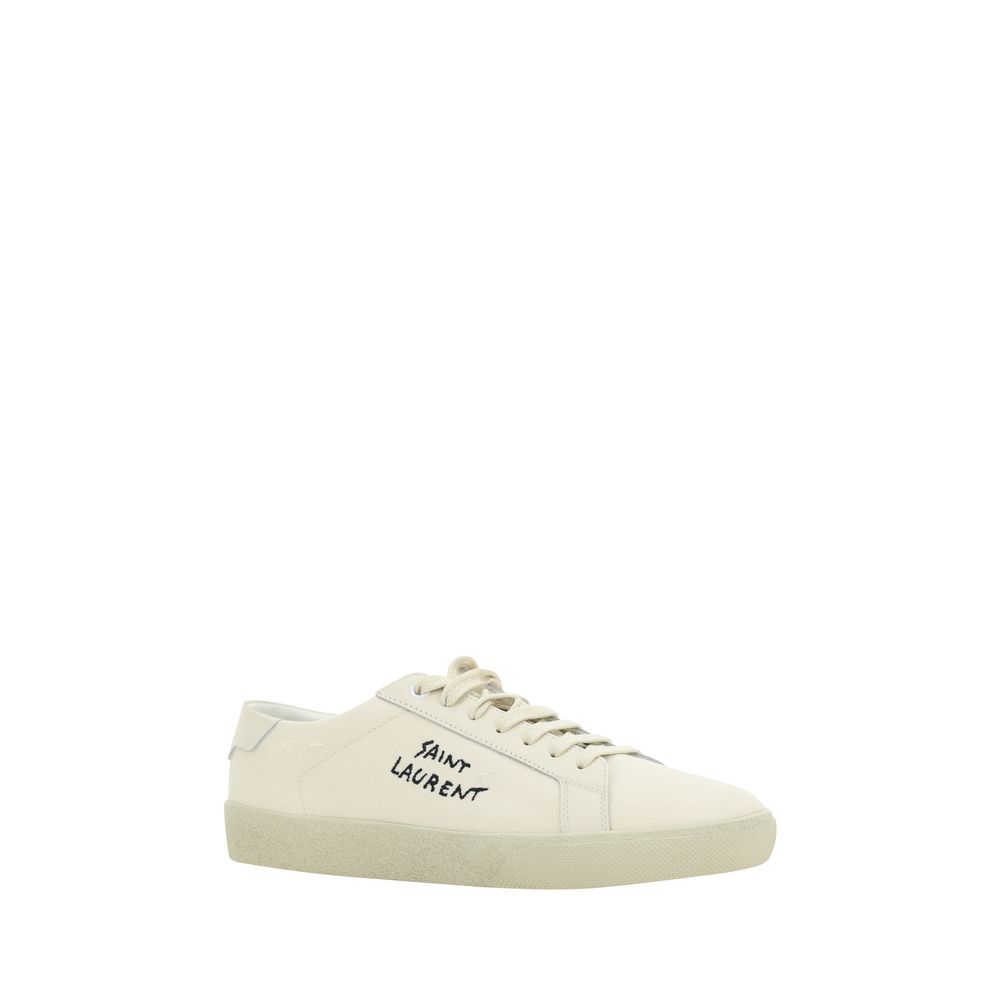 Saint Laurent White Rubber Low Top Sneakers - Zeiniez