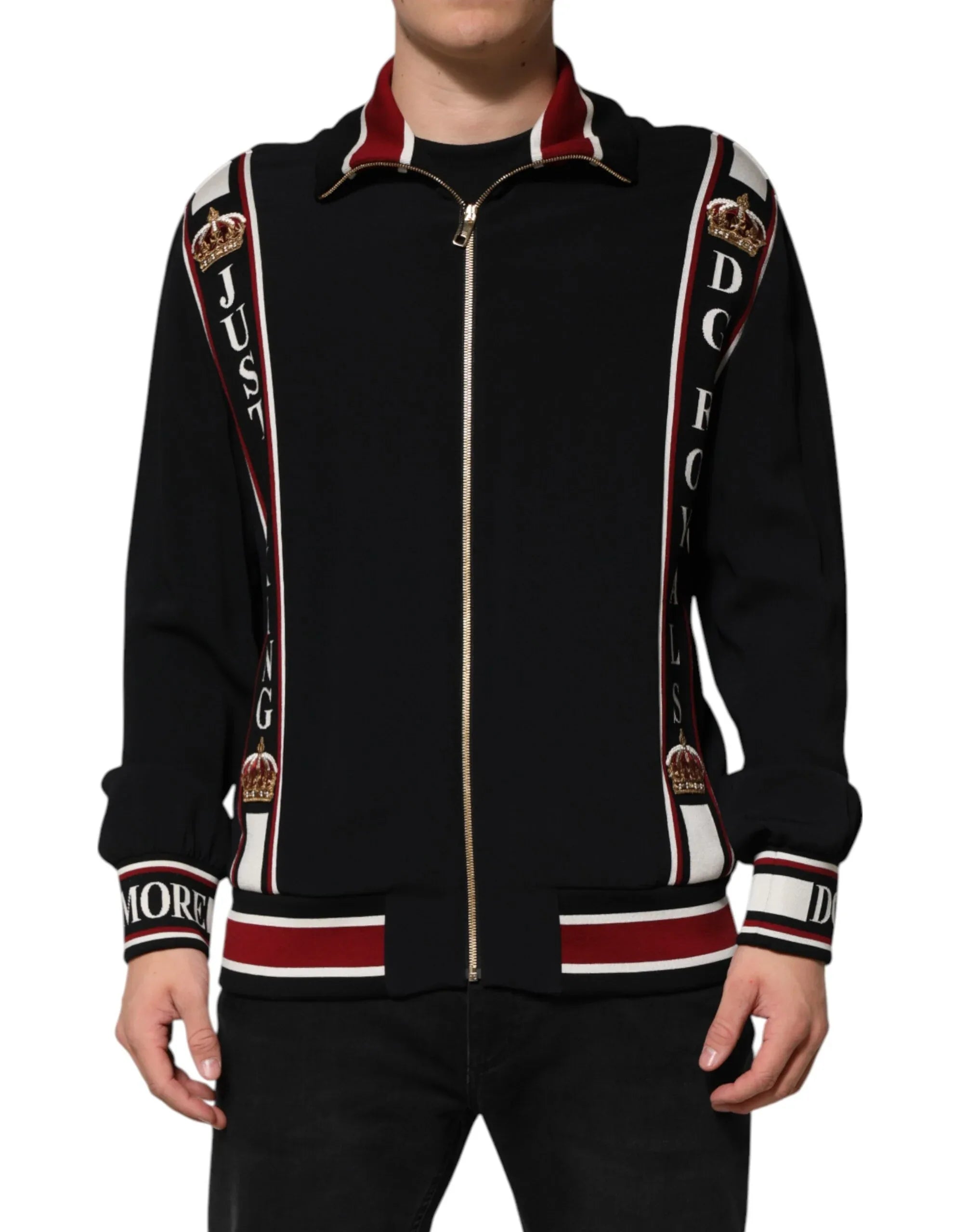 Dolce & Gabbana Black DG King Full Zip Sweatshirt Sweater - Zeiniez