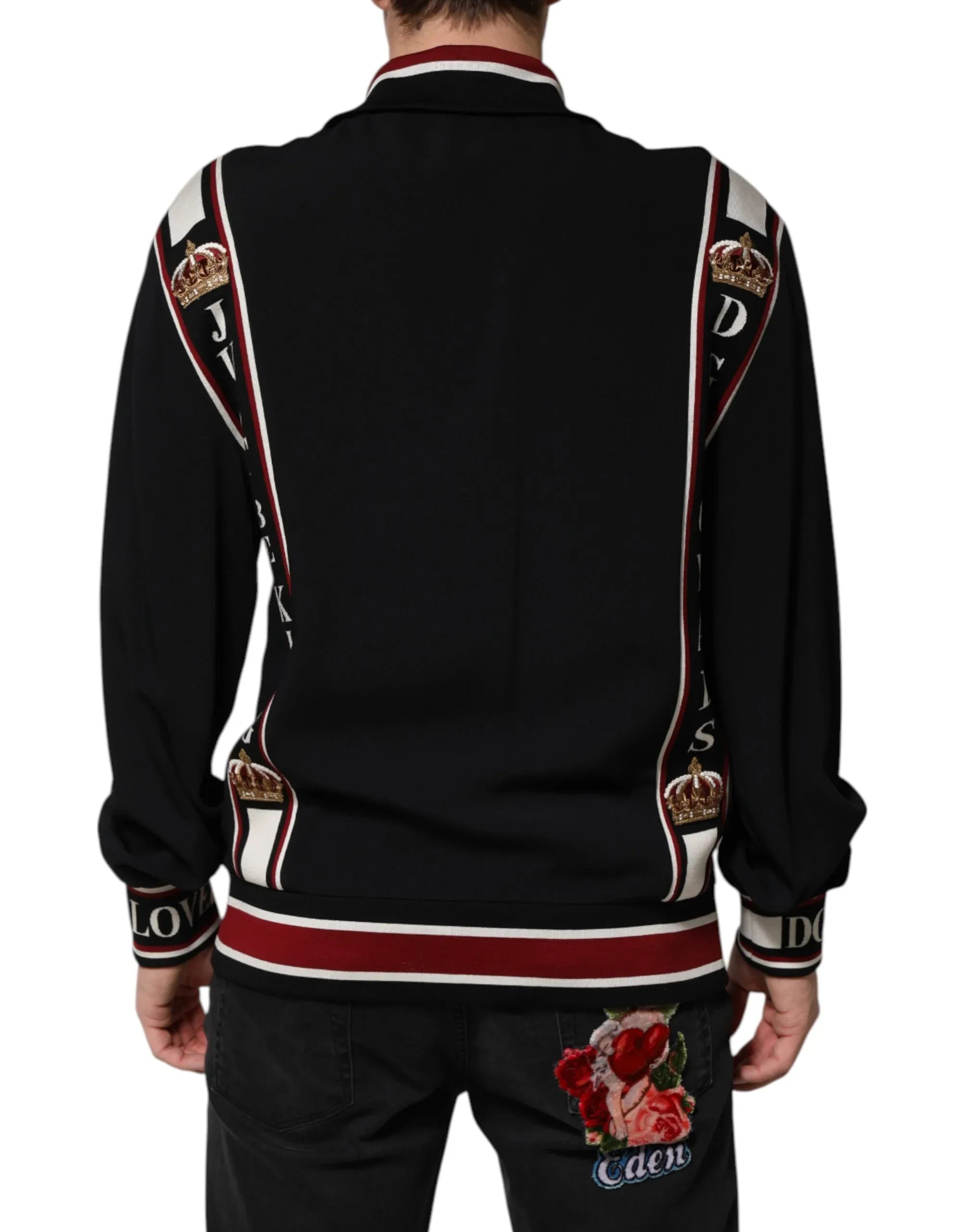 Dolce & Gabbana Black DG King Full Zip Sweatshirt Sweater - Zeiniez