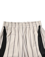 Dolce & Gabbana Off White Polyester DG Logo Sweatshorts Shorts - Zeiniez