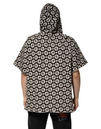 Dolce & Gabbana Brown White DG Logo Short Hoodie Sweater - Zeiniez