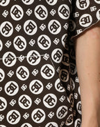 Dolce & Gabbana Brown White DG Logo Short Hoodie Sweater - Zeiniez