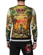 Dolce & Gabbana Tropical Heart Crown Silk Pullover Sweater - Zeiniez