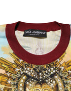 Dolce & Gabbana Tropical Heart Crown Silk Pullover Sweater - Zeiniez