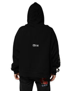 Dolce & Gabbana Black Cotton DG Milano Logo Print Hoodie Sweater - Zeiniez
