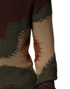 Dolce & Gabbana Multicolor Cotton Abstract Men Pullover Sweater - Zeiniez