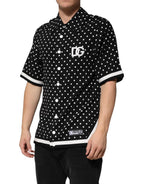 Dolce & Gabbana Black Polka Dot Short Sleeves Collared Polo T-shirt - Zeiniez