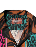 Dolce & Gabbana Multicolor Silk Tiger Print Hawaiian T-shirt - Zeiniez