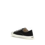 Moschino Black Cotton Low Top Sneakers - Zeiniez