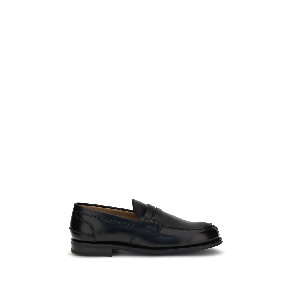 Church's Black Calf Leather Bos Taurus Slip-On Loafers - Zeiniez