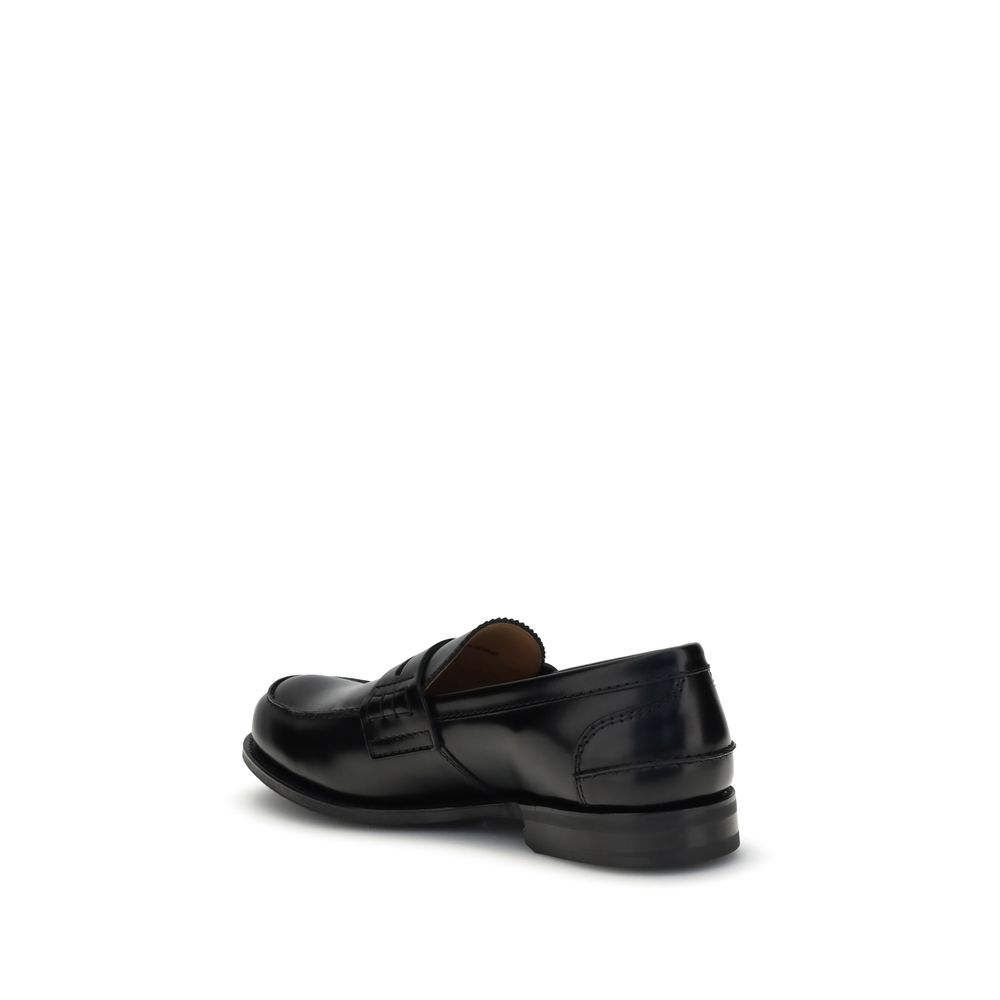 Church's Black Calf Leather Bos Taurus Slip-On Loafers - Zeiniez