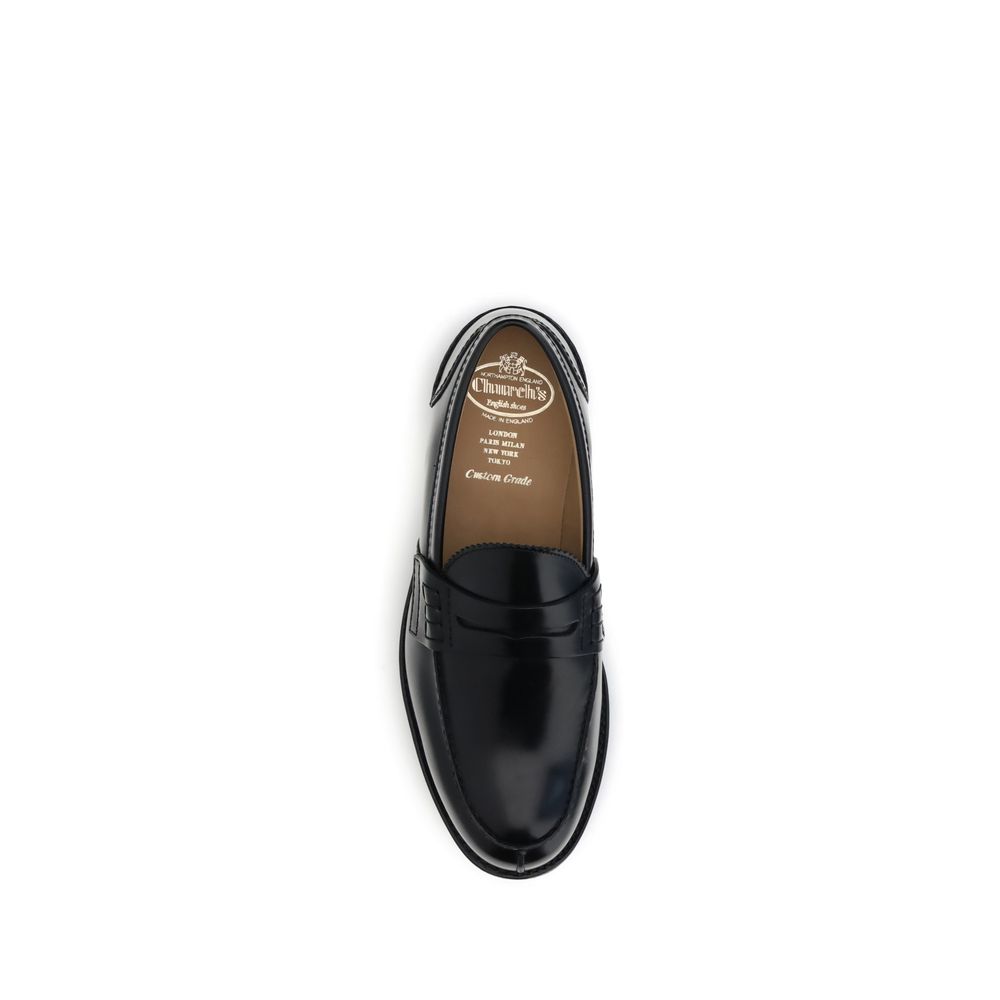 Church's Black Calf Leather Bos Taurus Slip-On Loafers - Zeiniez