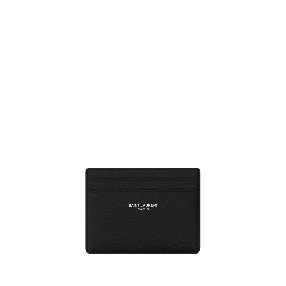 Saint Laurent Black Calf Leather Bos Taurus Wallet - Zeiniez