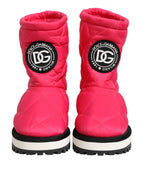 Dolce & Gabbana Pink White Viscose Padded Mid Calf Boots Shoes - Zeiniez