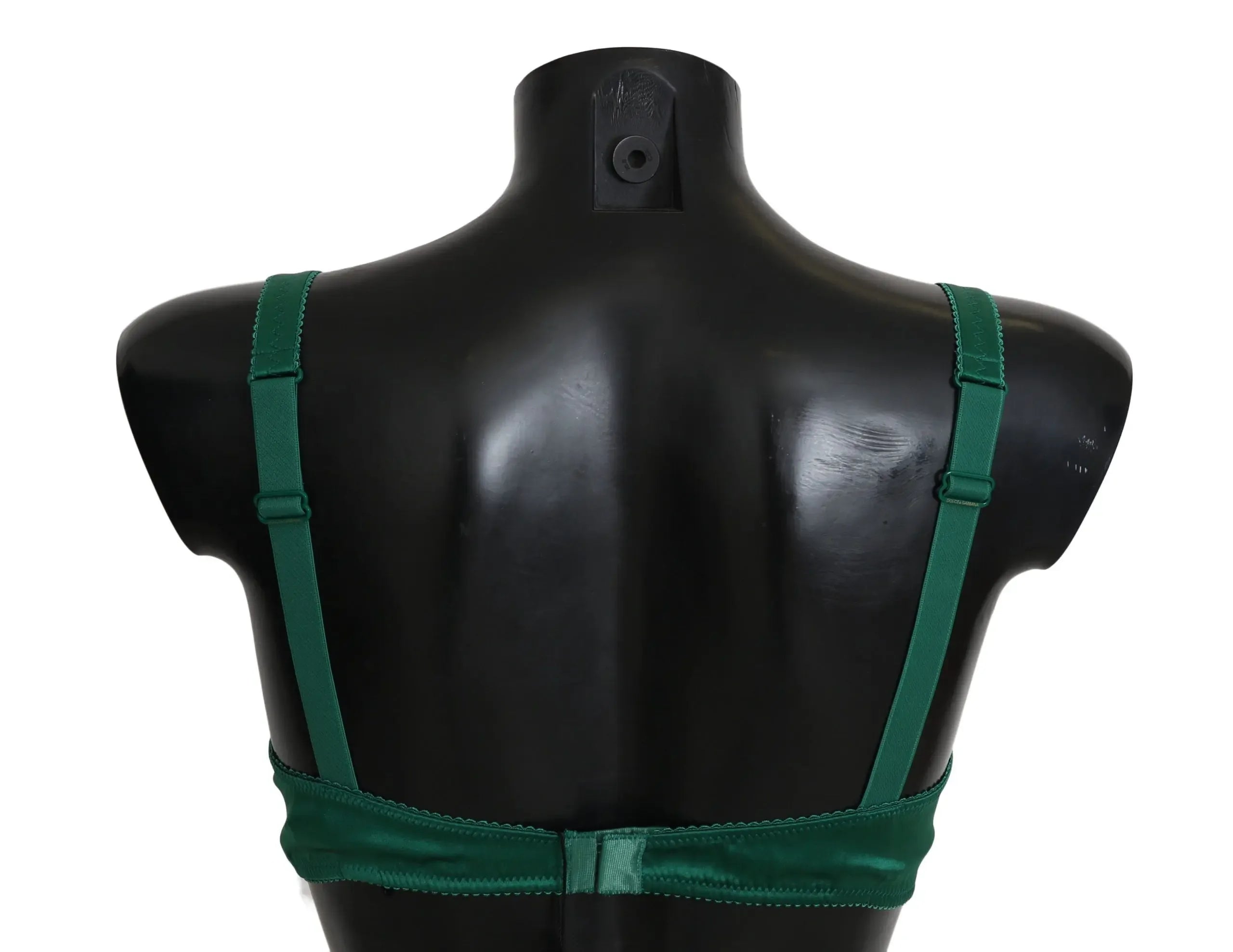 Dolce & Gabbana Green Silk Stretch Floral Lace Bra Underwear - Zeiniez