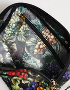 Dolce & Gabbana Multicolor Grape Print Clutch Logo Plaque Pouch Bag - Zeiniez