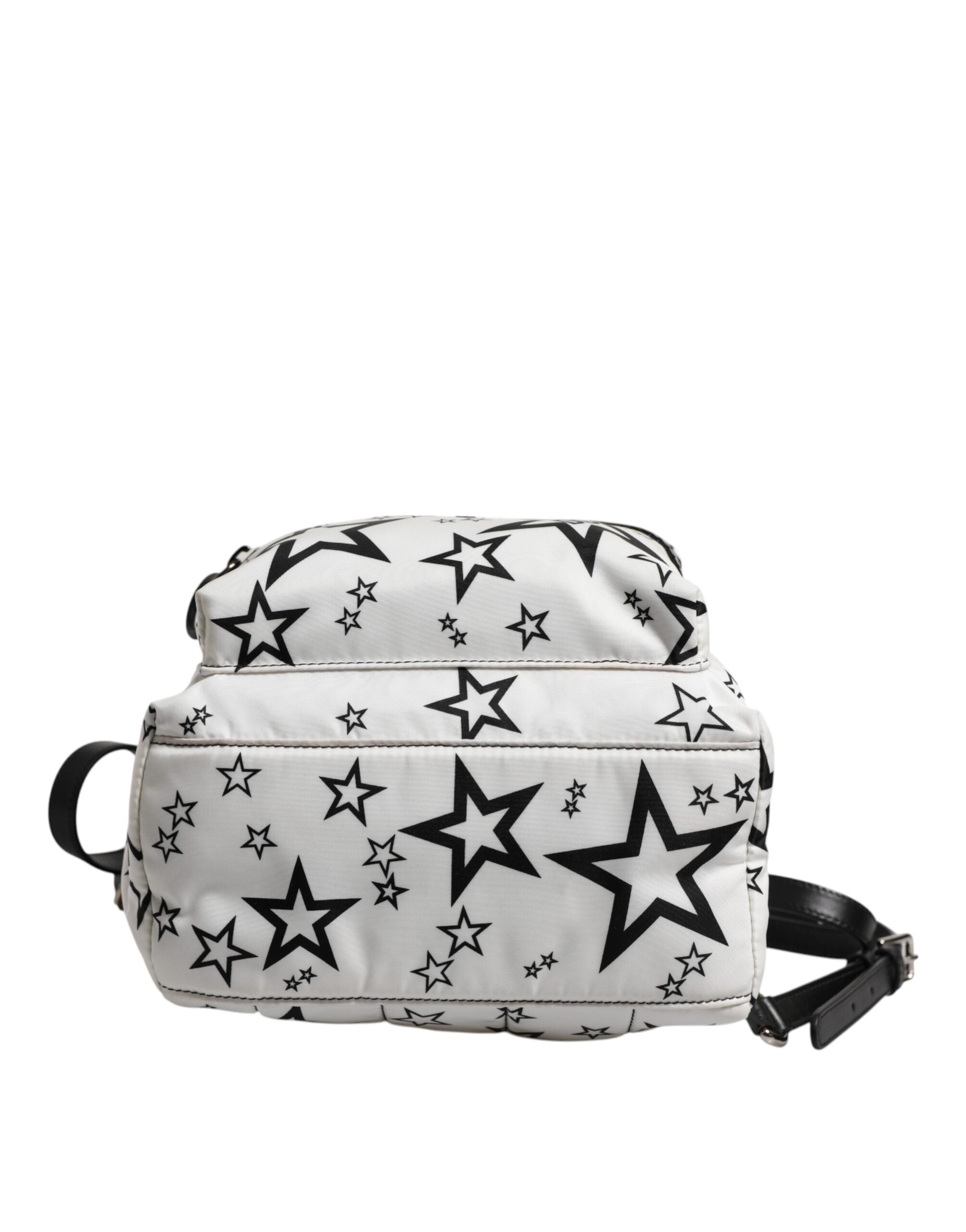 Dolce & Gabbana White DG Stars Print Nylon Travel Backpack Bag - Zeiniez