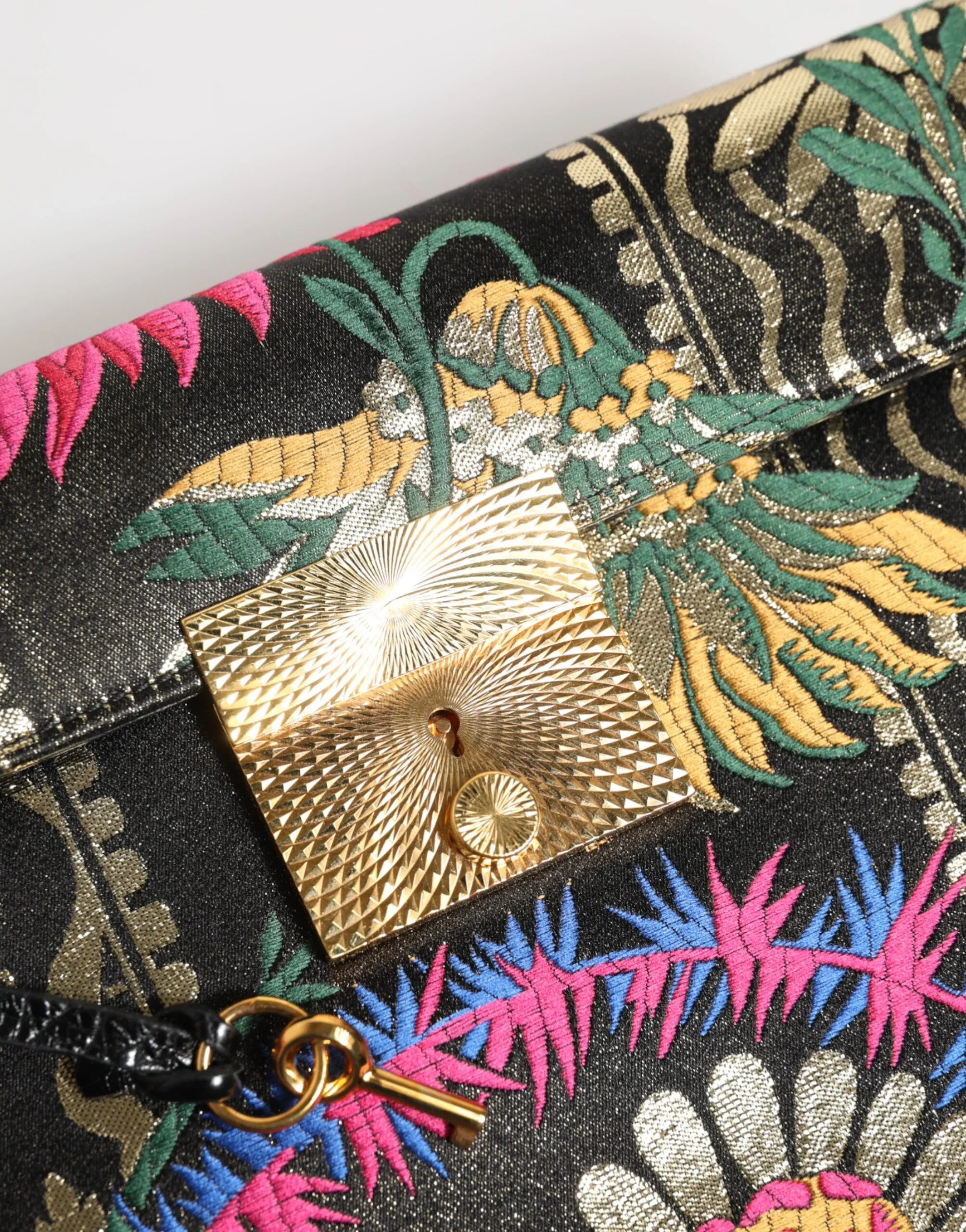 Dolce & Gabbana Multicolor Jacquard Floral Document Briefcase Bag - Zeiniez