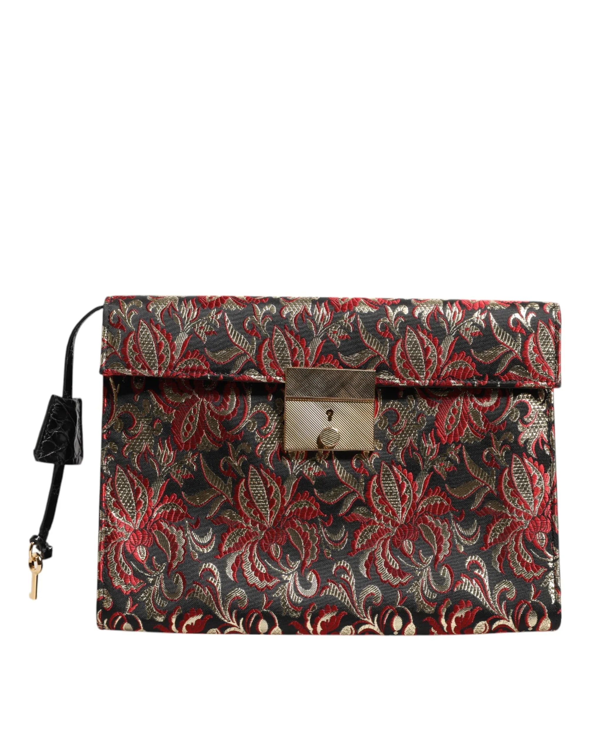 Dolce & Gabbana Multicolor Jacquard Floral Document Briefcase Bag - Zeiniez