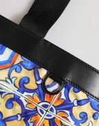Dolce & Gabbana Multicolor Maiolica Print Tote Shoulder Strap Bag - Zeiniez