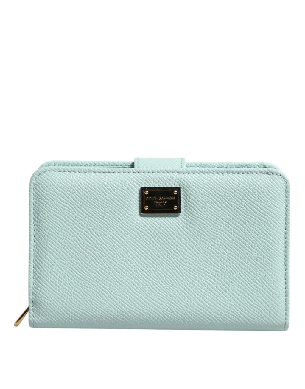 Dolce & Gabbana Mint Green Leather Bifold Continental Clutch Wallet - Zeiniez