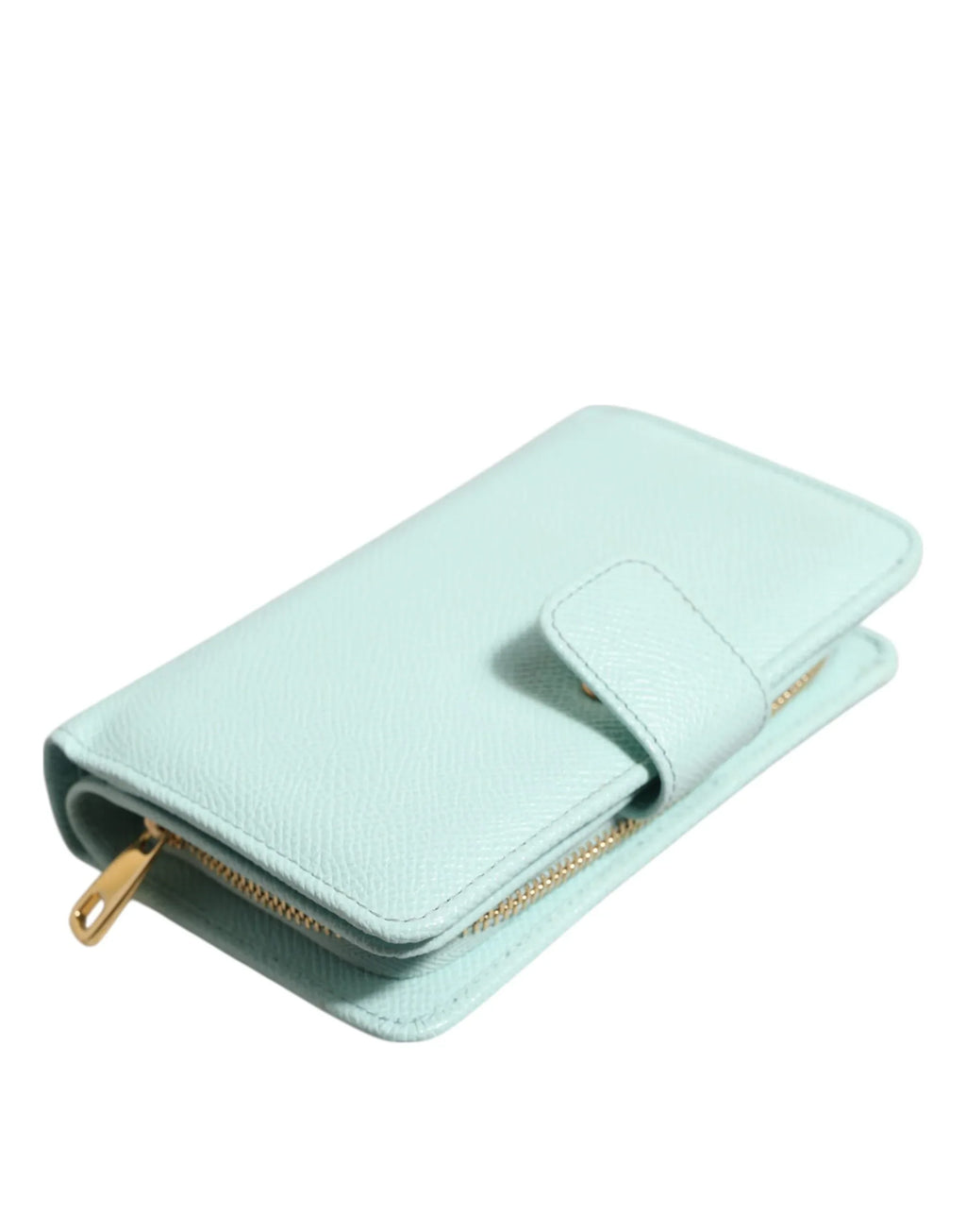 Dolce & Gabbana Mint Green Leather Bifold Continental Clutch Wallet - Zeiniez