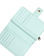 Dolce & Gabbana Mint Green Leather Bifold Continental Clutch Wallet - Zeiniez