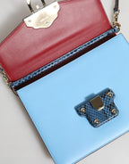 Dolce & Gabbana Blue Beige Exotic Leather LUCIA Crossbody Bag - Zeiniez