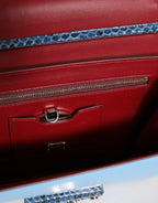 Dolce & Gabbana Blue Beige Exotic Leather LUCIA Crossbody Bag - Zeiniez