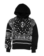 Dolce & Gabbana Black Bandana Hooded Men Sweatshirt Sweater - Zeiniez