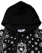 Dolce & Gabbana Black Bandana Hooded Men Sweatshirt Sweater - Zeiniez
