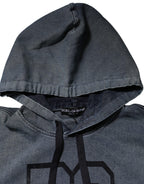 Dolce & Gabbana Blue Cotton Blend Hooded Sweatshirt Sweater - Zeiniez