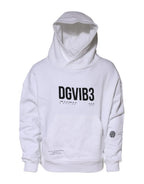 Dolce & Gabbana White DG Vib3 Hooded Men Sweatshirt Sweater - Zeiniez