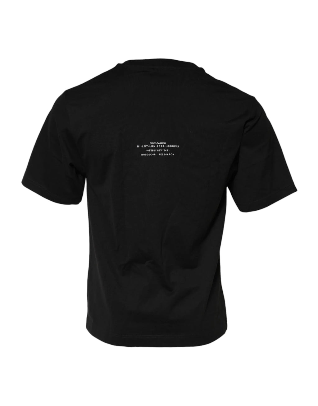 Dolce & Gabbana Black DG Vib3 Print Cotton Crew Neck T-shirt - Zeiniez