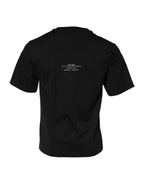 Dolce & Gabbana Black DG Vib3 Print Cotton Crew Neck T-shirt - Zeiniez