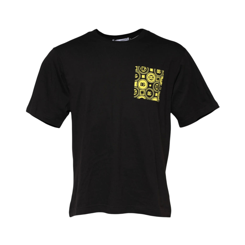 Dolce & Gabbana Black Minimalist Cotton Crew Neck T-shirt - Zeiniez