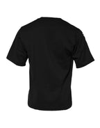 Dolce & Gabbana Black Logo Print Cotton Men Crew Neck T-shirt - Zeiniez