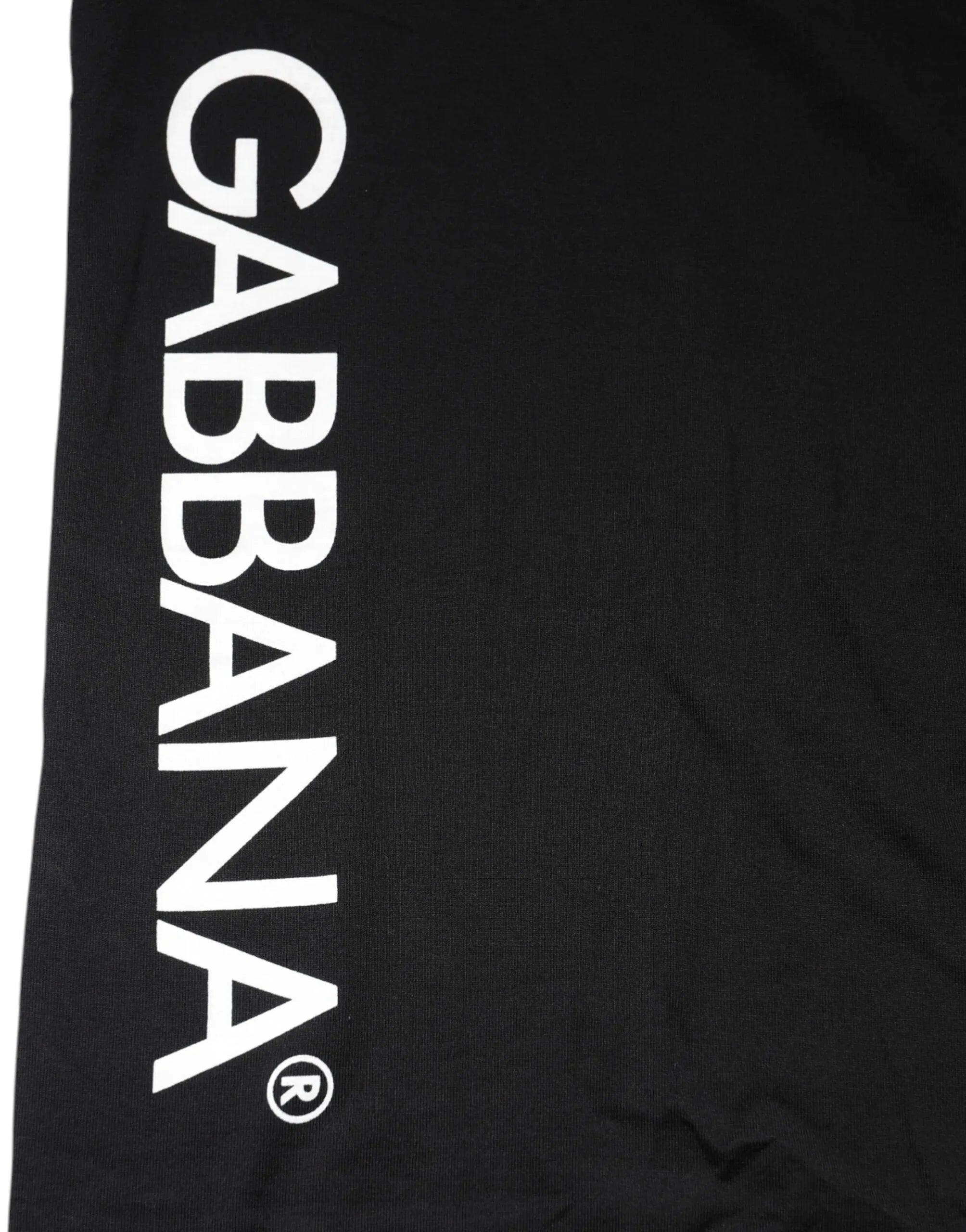 Dolce & Gabbana Black Logo Print Cotton Men Crew Neck T-shirt - Zeiniez